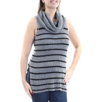 Ultra Flirt Juniors’ Sleeveless Cowl-Neck Tunic, Heather Grey/Black, X-Large