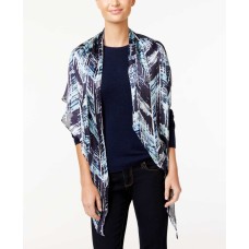 Vince Camuto Women’s 72-in Herringbone Textures Oblong Scarf, Evening Blue