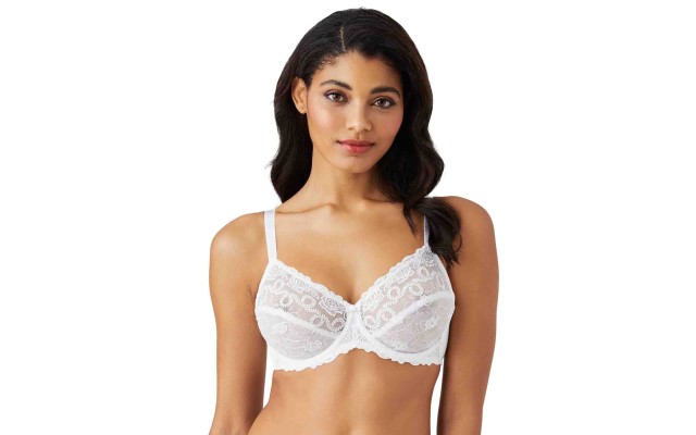  Renaissance Rose Underwire Bra 85720, White, 36DDD