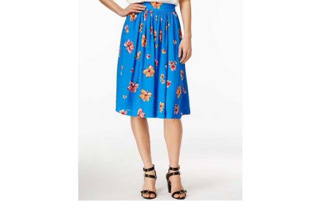 Women’s CeCe by Cynthia Steffe ‘Floral Delight’ Print Full Skirt, Size 0 – Blue