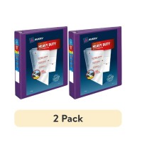 Avery Heavy-Duty View 3 Ring Binder, 1.5″ EZD Rings, Purple, 2 Pack