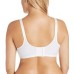  Double Support Cotton Wire-Free Bra Womens Full Coverage Cool Comfort-U 3036, White, 36D