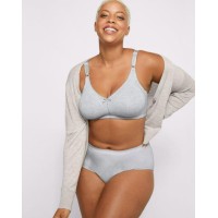 Bali Double Support Cotton Wire-Free Bra Womens Full Coverage Cool Comfort-U 3036, Gray, 42DD
