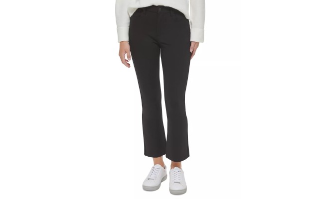  Women’s High-Waist Kick-Flare Jeans, Black, Small