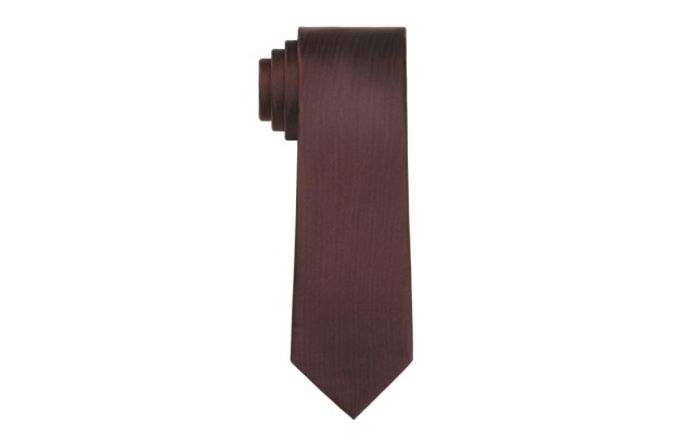  Mens Skinny Tie Burgundy Red Necktie