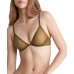 Sheer Marquisette Unlined Plunge Bra Dark Olive, 34C  Sheer Marquisette Unlined Plunge Bra Dark Olive, 34C