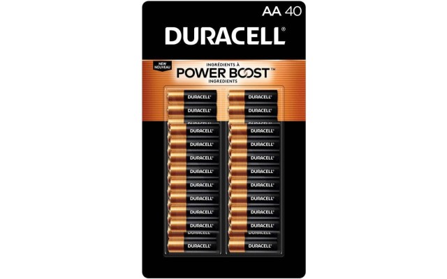  Coppertop Alkaline AA Batteries, 40-count, BROWN