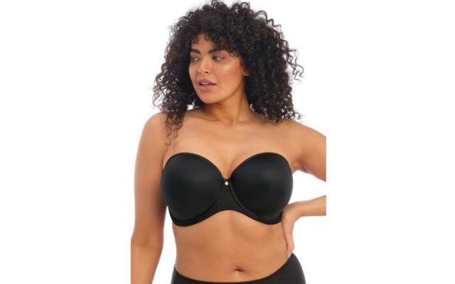  Women's Plus Size Smooth Strapless Seamless Underwire T-Shirt Bra, Black, 42DD