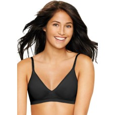 Hanes Ultimate Wireless Bra Seamless Comfy Support Tagless Convertible Straps DHHU11, Black, M