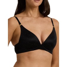 Lauren Ralph Lauren Comfort Collection Repeat-Logo Wireless T-Shirt Bra, 4L0069 – Black, Size 36DD