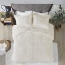  Arctic Fur Down Alternative Comforter Mini Set, Twin, Ivory