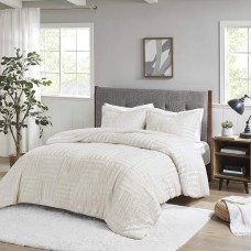 Madison Park Arctic Fur Down Alternative Comforter Mini Set, Twin, Ivory