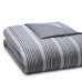  Bedding Chambray Collection Pleated Duvet Cover, King