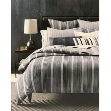 Oake Bedding Chambray Collection Pleated Duvet Cover, King
