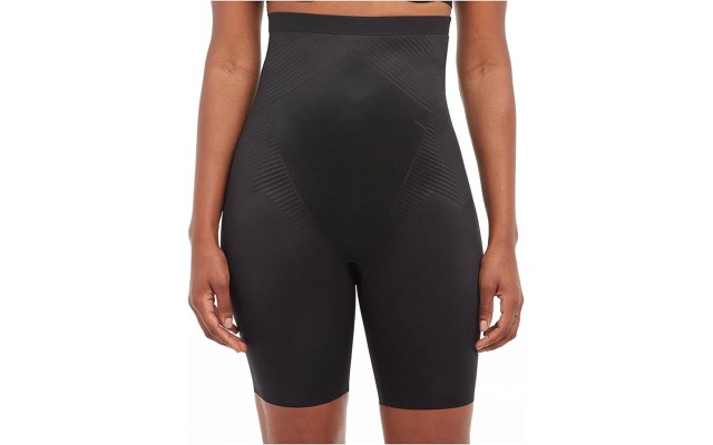  Thinstincts 2.0 High-Waist Mid-Thigh Short, Black, X-Large