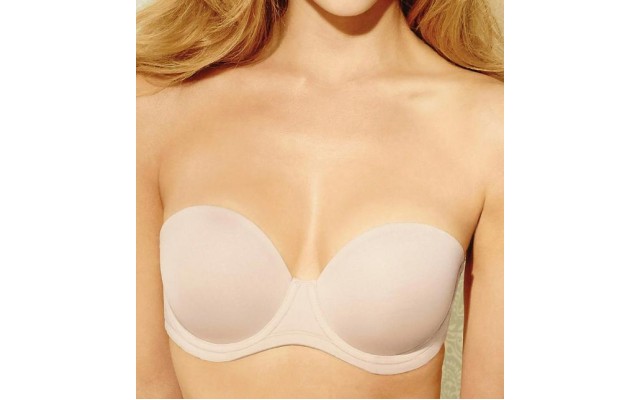  854119 Red Carpet Full Busted Strapless Convertible Bra, Sand, 42DDD
