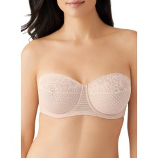 Wacoal Visual Effects Strapless Lace Minimizer Bra, Sand, 40D