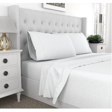 Brixton Ave 1200 Thread Count Triblend 6 Pc. Sheet Set, Queen, White