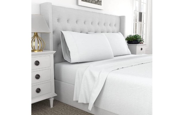  1200 Thread Count Triblend 6 Pc. Sheet Set, Queen, White