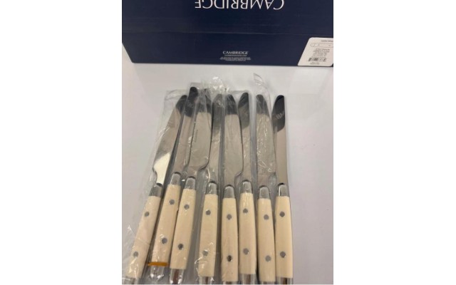  Jubilee White Dinner Knifes 8pc New
