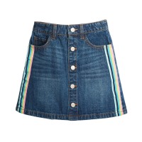 Epic Threads Big Girls Cotton Striped Denim Skirts, Navy, 14