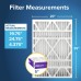  20x25x5 AC Furnace Air Filter, MPR 1550, MERV 12, Fits Trion AirBear, CERTIFIED Asthma & Allergy Friendly, Electrostatic Air Cleaning Filter, 1-Pack (actual size 19.56 x 24.13 x 4.75)