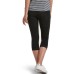  Women’s Reversible French Terry Ultra High Waist Capri Leggings, Black, Small/Medium