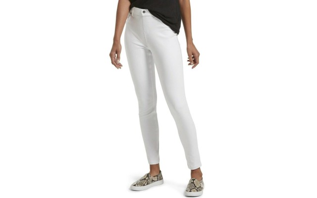  Women's Ultra Soft High Waist Curvy Denim Leggings, White, S, U20652Y