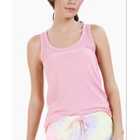 Jenni Basic Solid Ribbed Tank Top, Pink, X-Small