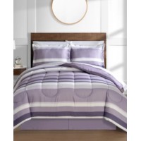 Lanwood Home Austin Stripe/Solid Reversible 8 Pc. Comforter Set
