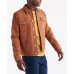 Men’s Suede Trucker Jacket, XX-Large, Tan