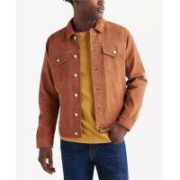 Lucky Brand Men’s Suede Trucker Jacket, XX-Large, Tan