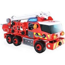 Meccano Junior, Rescue Fire Truck with Lights and Sounds STEAM Building Kit, for Kids Aged 5 and up Meccano Junior, Rescue Fire Truck with Lights and Sounds STEAM Building Kit, for Kids Aged 5 and up