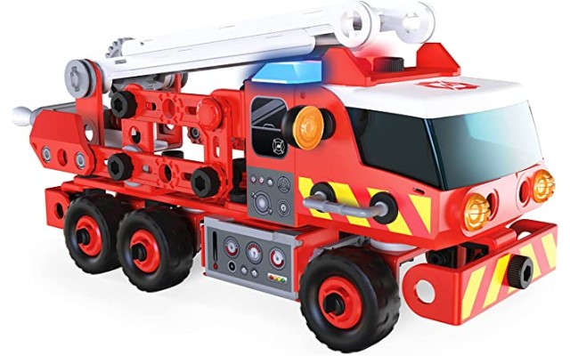 Junior, Rescue Fire Truck with Lights and Sounds STEAM Building Kit, for Kids Aged 5 and up  Junior, Rescue Fire Truck with Lights and Sounds STEAM Building Kit, for Kids Aged 5 and up