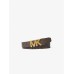  Logo Buckle Reversible Leather Belt, Brown/Gold, Medium
