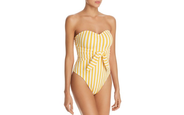  X We Wore What Womens Weworewhat Capri One-Piece, Yellow, Medium