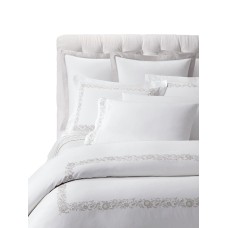 Ralph Lauren Eloise Standart Sham, True Platinum from Embroidery Cotton Duvet & Sham Collection