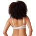  Women’s Dramatic Interlude Embroidered Unlined Underwire Bra, White, 36DD
