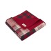  Plaid Patchwork Quilted Throw Red 50×70