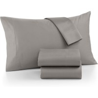 Aq Textiles Ultra Cool 700-Thread Count 4-Pc. Sheet Set Bedding King Gray