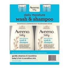 Aveeno Baby Daily Moisture Body Wash & Shampoo with Natural Oat Extract, 2 pk./18 fl. oz.