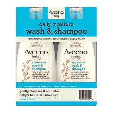 Aveeno Baby Daily Moisture Body Wash & Shampoo with Natural Oat Extract, 2 pk./18 fl. oz.