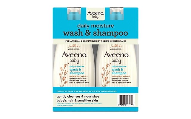  Baby Daily Moisture Body Wash & Shampoo with Natural Oat Extract, 2 pk./18 fl. oz.