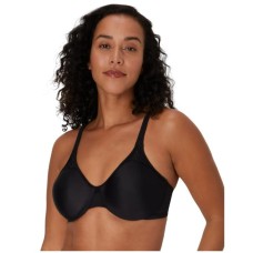 Bali Bra Passion for Comfort Minimizer Women’s Underwire Smooth Seamless, Black, 36C