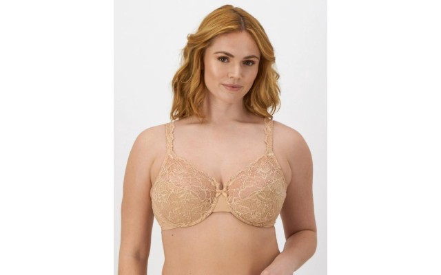 Lace Desire Underwire Bra Women’s Adjustable Comfort-U Straps V Neckline DF6543, Nude, 38D  Lace Desire Underwire Bra Women’s Adjustable Comfort-U Straps V Neckline DF6543, Nude, 38D