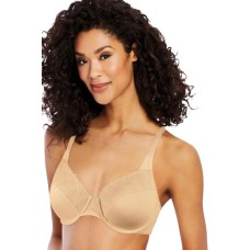Bali T-Shirt Bra Passion For Comfort Smoothing & Light Lift Womens Back Smoothing DF0082, Latte, 38D