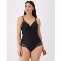 Bali Ultra Light Body Briefer Shaper Firm Control Underwire Suit Stretch Lace, 40C, Black