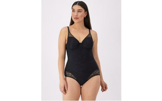 Ultra Light Body Briefer Shaper Firm Control Underwire Suit Stretch Lace, 40C, Black  Ultra Light Body Briefer Shaper Firm Control Underwire Suit Stretch Lace, 40C, Black