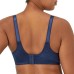 Wire-Free Bra Double Support M-Frame Cushioned Flexible Fit Womens, Navy, 36C  Wire-Free Bra Double Support M-Frame Cushioned Flexible Fit Womens, Navy, 36C