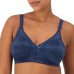 Wire-Free Bra Double Support M-Frame Cushioned Flexible Fit Womens, Navy, 36C  Wire-Free Bra Double Support M-Frame Cushioned Flexible Fit Womens, Navy, 36C
